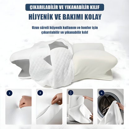 Visiora™ Premium Ortopedik Boyun ve Omurga Destekli Uyku Yastığı