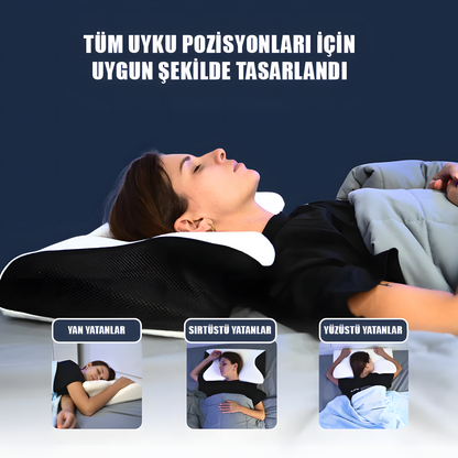 Visiora™ Premium Ortopedik Boyun ve Omurga Destekli Uyku Yastığı